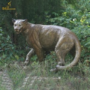 100% hand made outdoor decoration life size bronze tiger statue sculpture for sale
