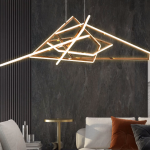 Contemporary style indoor decoration light stainless steel modern led chandelier