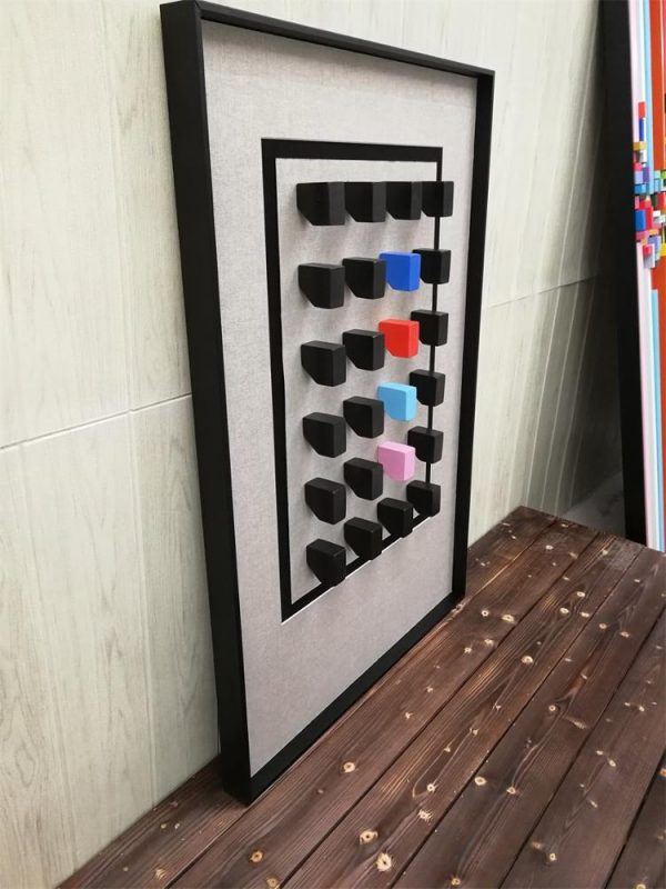 Eager Art Modern Hotel Decoration UV Printing Customized Wood Blocks 3D Art Handmade Crafts Painting Wall Art