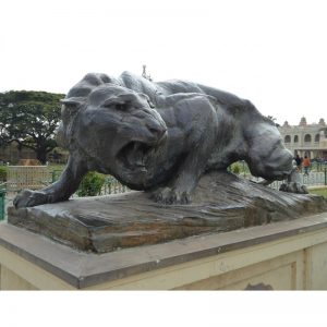 100% hand made outdoor decoration life size bronze tiger statue sculpture for sale