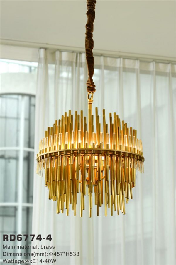 Modern Contemporary Multiple Tiers Of Glass Strip Big Brass Metal And Glass Chandelier for Hotel Villa Decoration