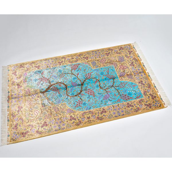 469 kpsi Natural Silk Orental Persian Tree of Life Handmade silk Tapestry and Carpet for Wall Hanging Free Shipping