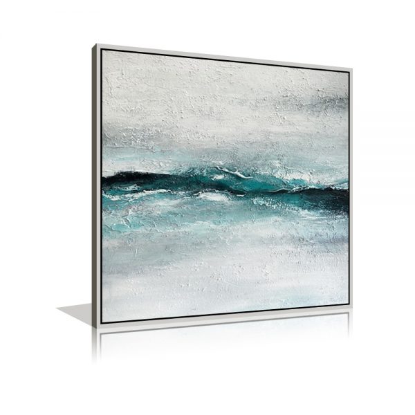 Large Abstract Painting Handmade Wall Art White Canvas Artwork Living Room Decorating