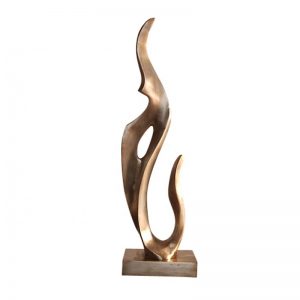 abstract handicraft sculpture bronzed metal art sculpture for hotel/home/garden decor