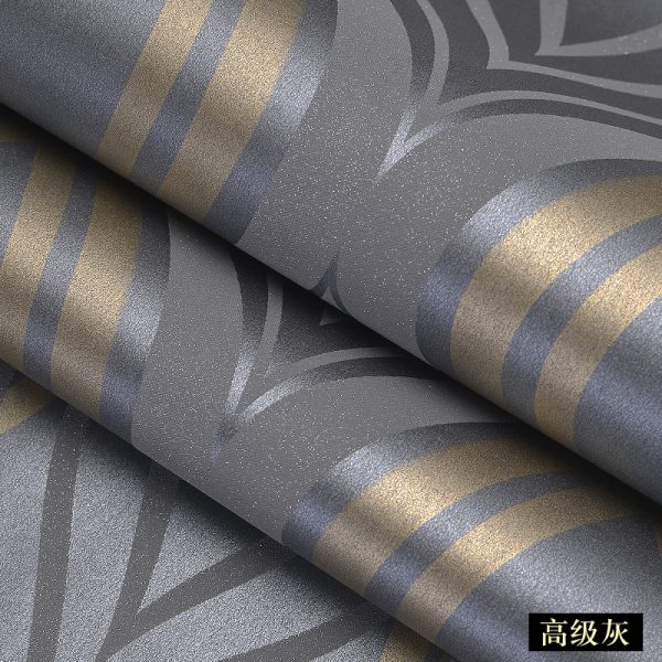 Custom wallpaper modern and simple non-woven wallpaper roll with curve line design surface wallcoverings wall coating