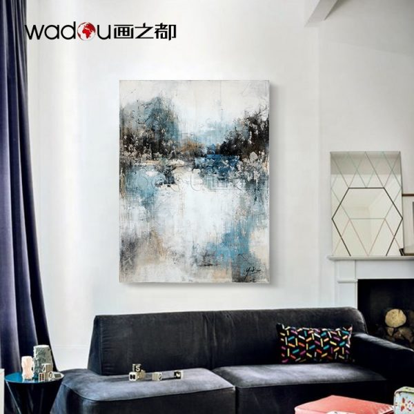 Wholesale home decor custom original stretched canvas handpainted abstract painting decorations for home wall arts