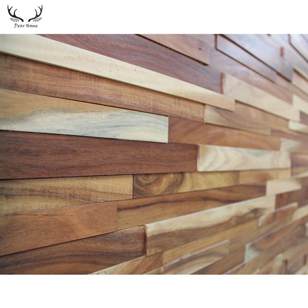 Restaurant decorative walls 3d effect reclaimed wooden panel wall covering 3d reclaimed wood panel