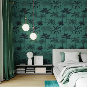 Pvc wall covering palm tree leaves wallpaper leaf wall paper 3d home decor wallpaper