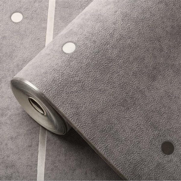Army Green Non-woven light French luxury wallpapers European soft package deerskin flocking wallpaper atmosphere
