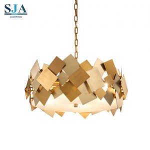 Modern contemporary iron art led circle chandelier lighting for project decor