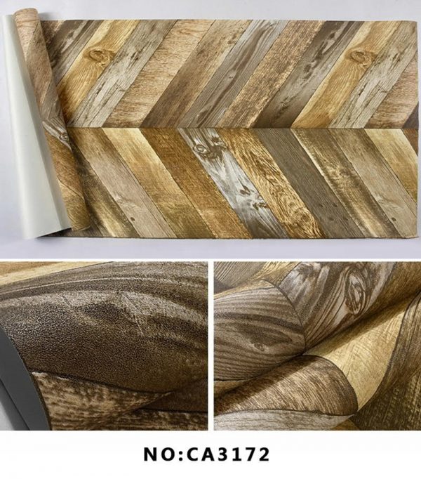 3d vinyl wallpaper wood grain design pvc wall covering home decoration