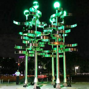Abstract lighting stainless steel sculpture art