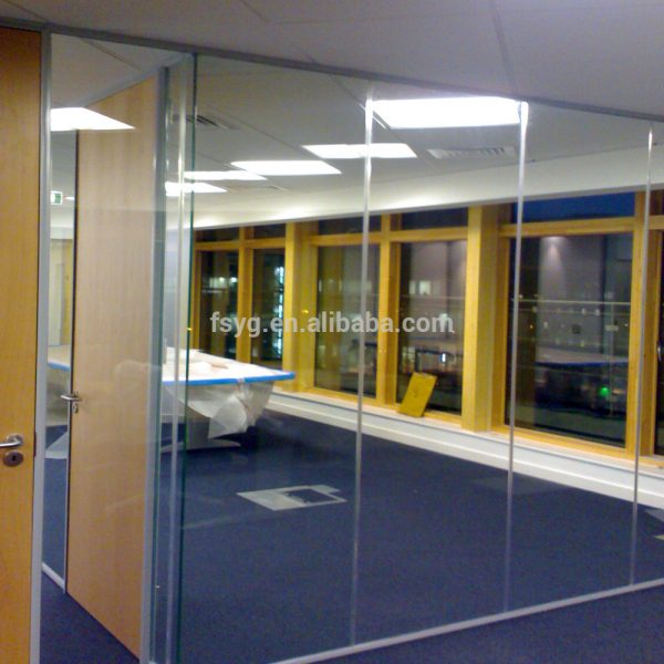 SmartArt Aluminium frame etched glass office partition