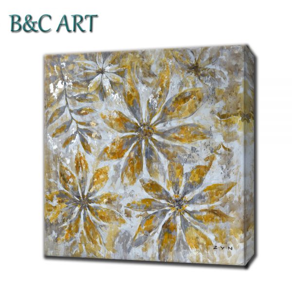 Wholesale Home Deco Modern Abstract Style Oil Painting Designs Gold Foil Wall Art