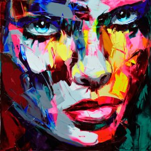 Modern Wall Art Women Face Abstract Wall Art Handmade Oil Painting On Canvas For Bedroom