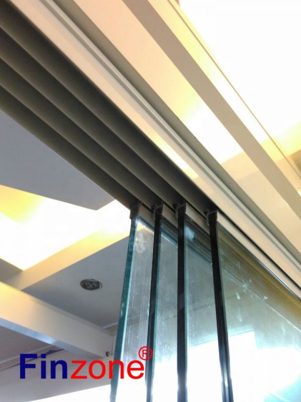 Fancy aluminum frameless sliding glass partition wall for office