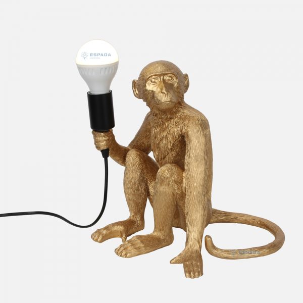 Modern Hotel Table Art Decorations Resin Animal Sculpture Monkey lamp Idea Home Product Handmade crafts