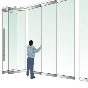 China suppliers interior doors glass partition wall for office