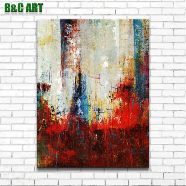 Abstract Art Fabric Canvas Pure Hand Painted Oil Painting for Living Room Decor