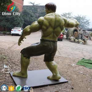 Fiberglass Movie Character Life Size Hulk Sculpture