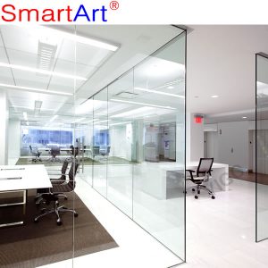 SmartArt Aluminium frame etched glass office partition
