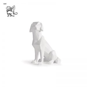 art hand made fiberglass geo dog sculpture/resin dog statue for outdoor garden animal decoration FSM-67