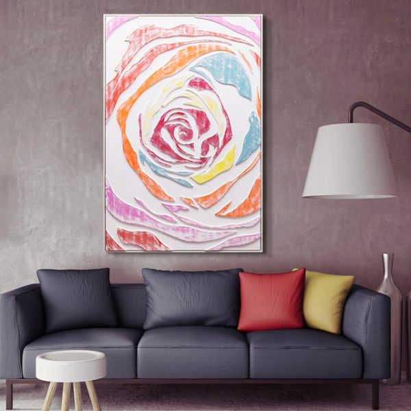 Newest 3D abstract modern flower wall art for home decoration