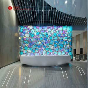 Custom Colorful crystal commercial mall wall art decoration