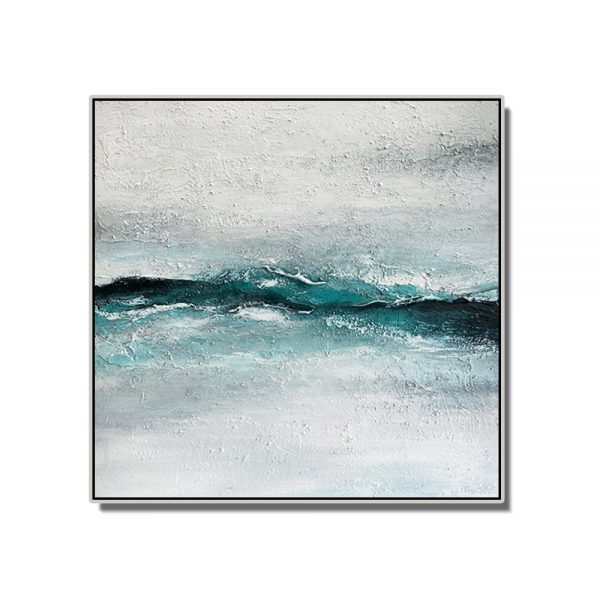 Large Abstract Painting Handmade Wall Art White Canvas Artwork Living Room Decorating