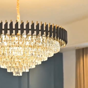 Contemporary Indoor Living Room Hotel Lobby Led Chandelier Ceilling Crystal Light