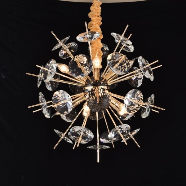Home Modern Designer Iron Simply LED Chandelier LED Pendant Light Lighting and Circuitry Design Iron + Crystal Contemporary 10