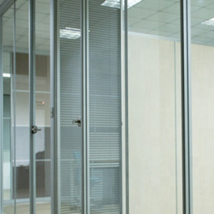 hospital profile interior room office soundproof wall tempered glass aluminium partition