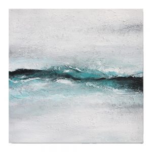 Hand Painted Wall Decor Beach Art Abstract White