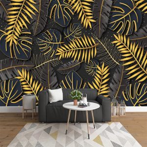 Custom Wall Mural 3D Photo Wallpaper For Walls Nordic Tropical Plant Leaves TV Background Wall Painting Living Room Papier Peint