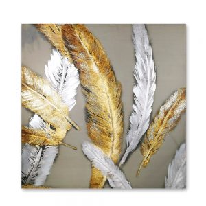 XINGCHENG Cheap Handmade beautiful feather glitter abstract oil paintings on canvas for home decor modern painting abstract art