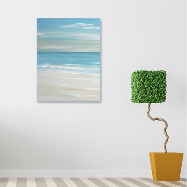Custom Handmade Seascape Canvas Oil Painting Wall Pictures Wall Art Living Room
