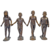 RG1483 Four Kids Holding Hands 01b bronze statue