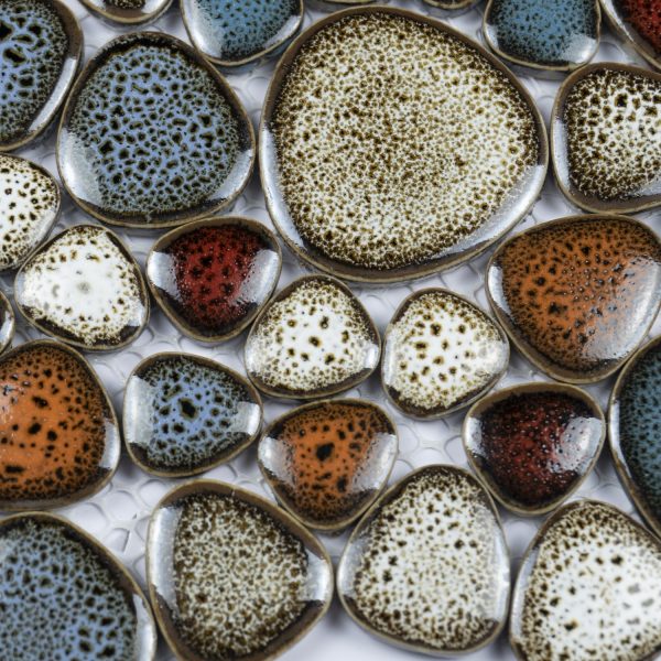 Leopard Print Mixed Color Ice Crack Wall Decoration Fambe Indoor Variable Glaze Decorative Wall Tiles
