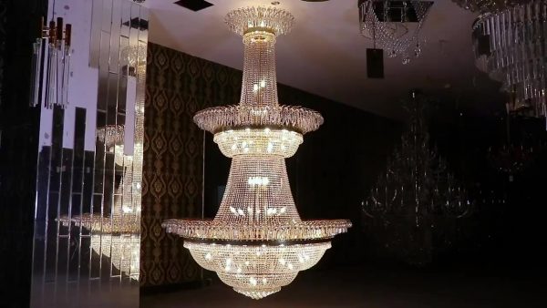 Contemporary crystal chandelier indoor lighting for hotel