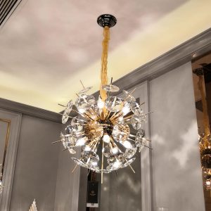 Home Modern Designer Iron Simply LED Chandelier LED Pendant Light Lighting and Circuitry Design Iron + Crystal Contemporary 10