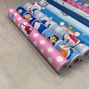 Factory high quality cartoon series children bedroom baby room wallpaper waterproof self-adhesive wallpaper sticker