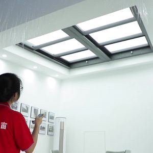 Indoor Patio Electric Transparent Bulletproof GLass Window Top Covers Interior Balcony Glass Roof Cover Skylight