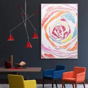 Newest 3D abstract modern flower wall art for home decoration