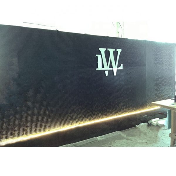 hotel custom craft LED lighting indoor water fountain water wall hotel decoration